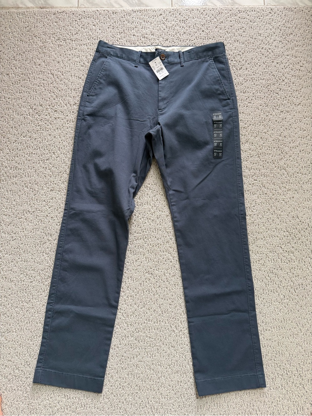 Men’s JCrew Blue Straight Fit Chino Pants - NWT size 32 waist, 32 length